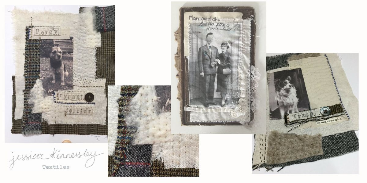 framed memories textile art