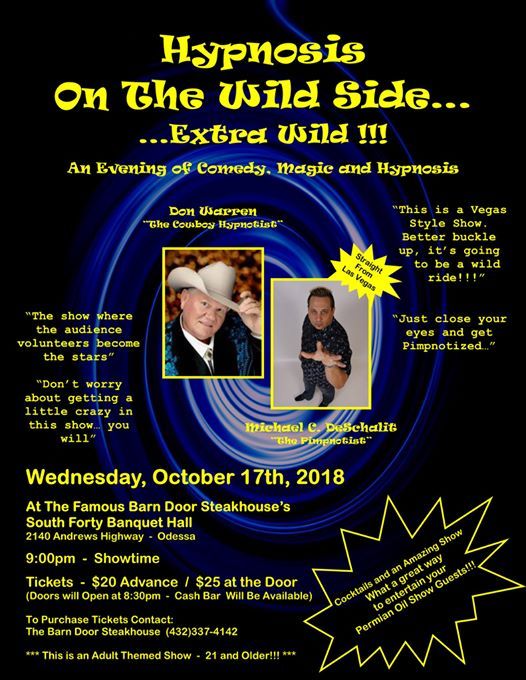 Comedy Magic And Hypnosis Show Odessa Tx Adults Only At