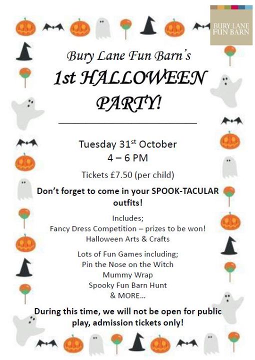 Bury Lane Fun Barns 1st Halloween Party Royston