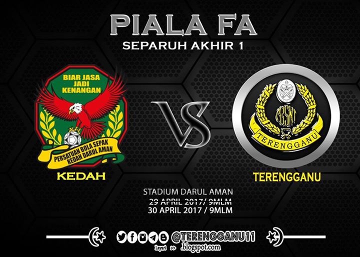 Piala FA - Semi Final 1  Kedah vs Terengganu FA at 