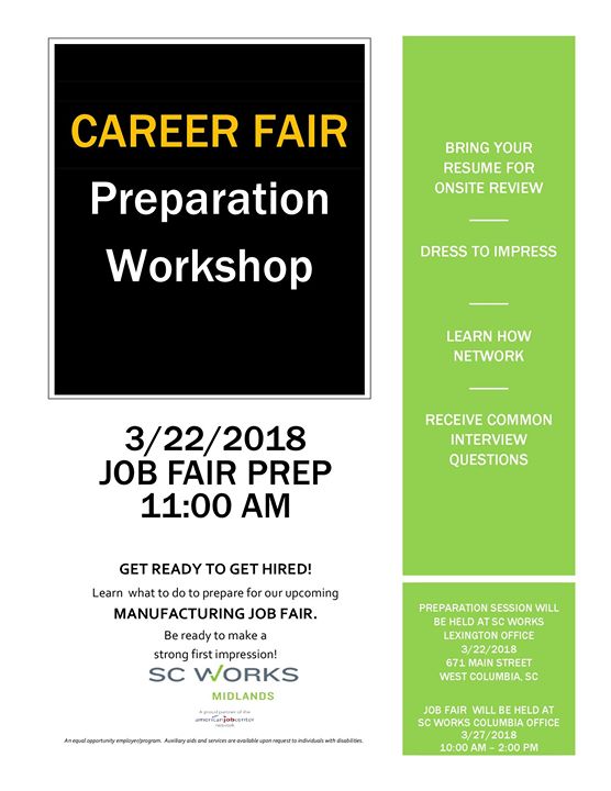 career fair preparation workshop lexington at 671 main st west career fair preparation