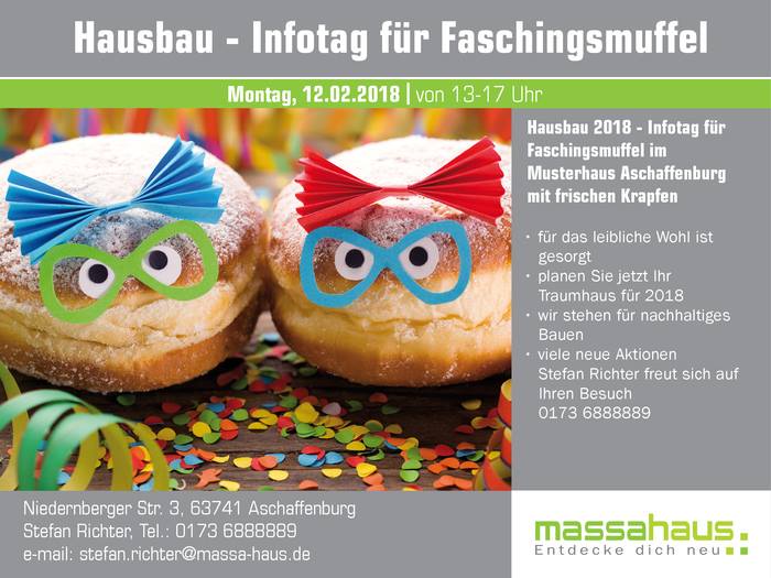 Hausbau Infotag Fur Faschingsmuffel Montag 12 02 18 13 17 Uhr