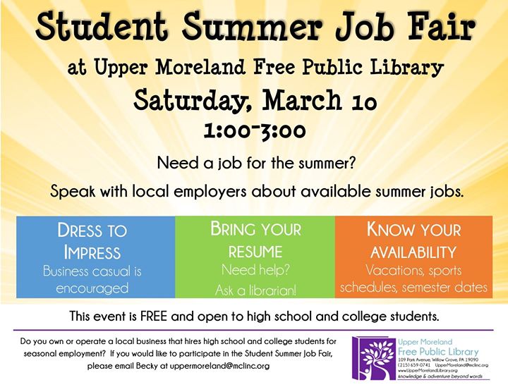 student summer job fair