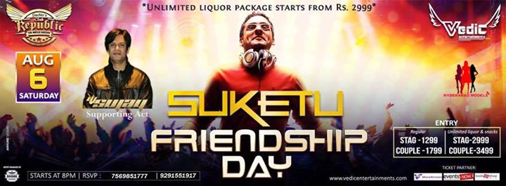 Hyds Biggest Friendship Day Bash16!!! Feat DJ SUKETU and DJ Sujay ...