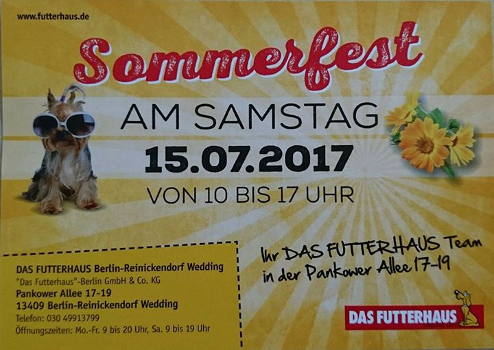 Tierisches Sommerfest In Das Futterhaus Berlin Reinickendorf Am 15
