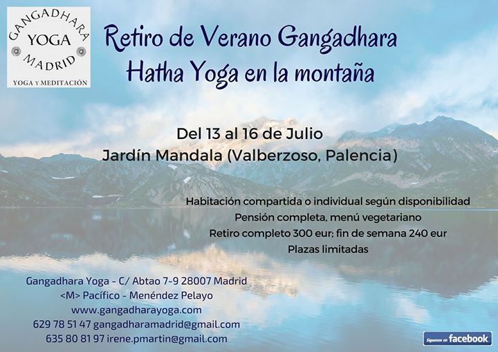 Retiro De Verano Gangadhara Hatha Yoga En La Montana Valberzoso Spain 13 July 17