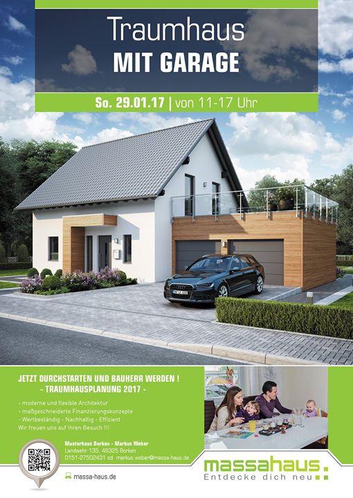 Traumhaus Mit Garage At Massa Musterhaus Borken Landwehr 135