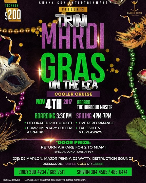Trini Mardi Gras On The Sea Cooler Cruise At Port Of Spain