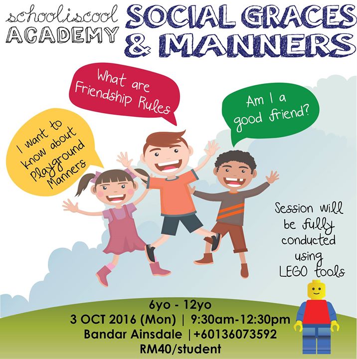 Social Graces and Manners at School is Cool Academy Bandar 