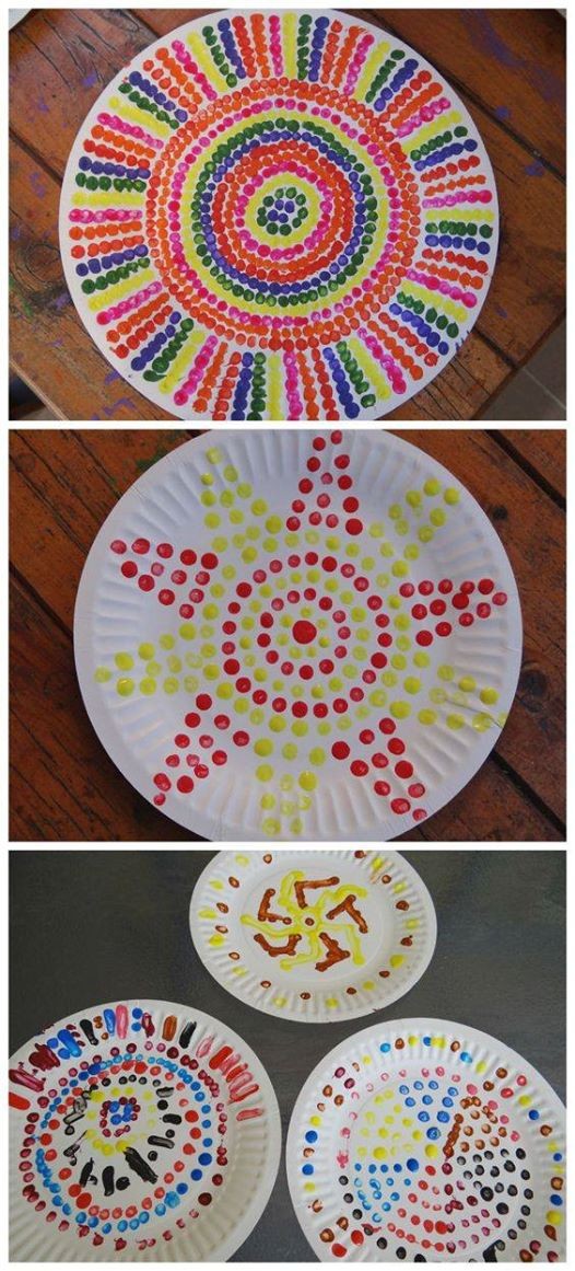 paper plate dot painting
