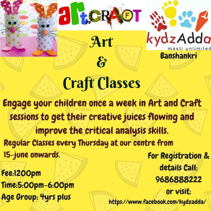 Art & Craft Classes at KYDZ ADDA, Bangalore
