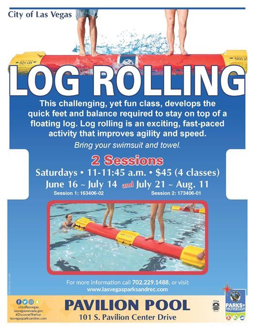 Aquatics Log Rolling Classes At Pavilion Pool101 N Pavilion Center