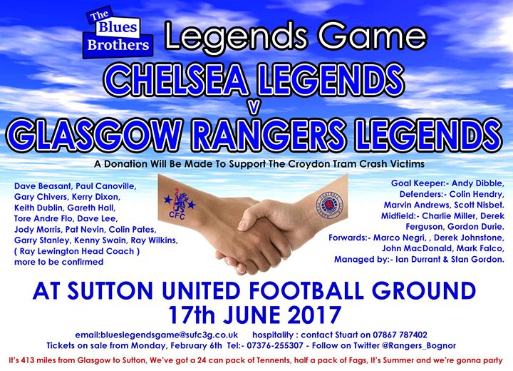 Image result for chelsea legends v rangers legends