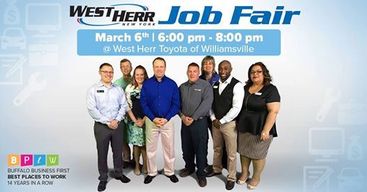 West Herr Toyota >> Job Fair Join The West Herr Family At West Herr Toyota Of West Herr Toyota >> Job Fair Join The West Herr Family At West Herr Toyota Of