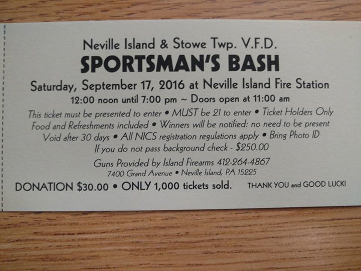 Annual Gun Bash! at Neville Island Vol. Fire Department Sta. 205