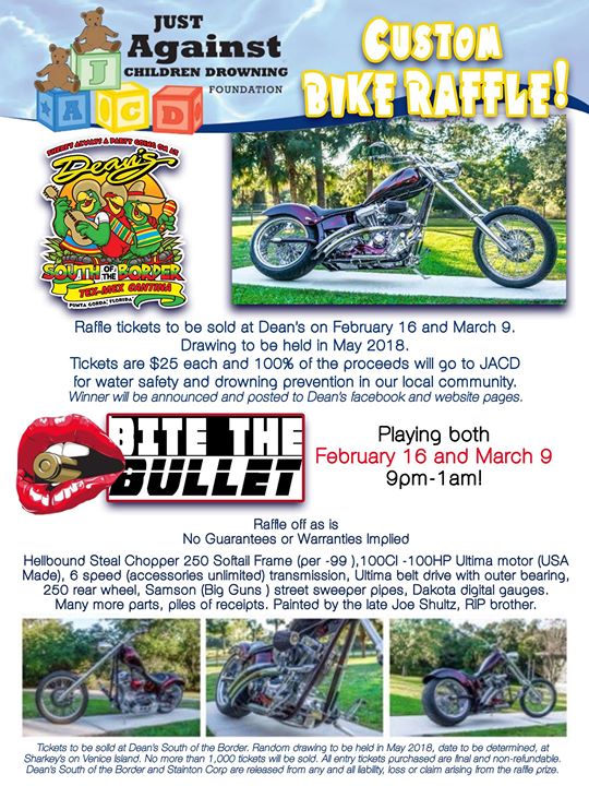 custom bike raffle for jacd at dean s south of the border punta gorda