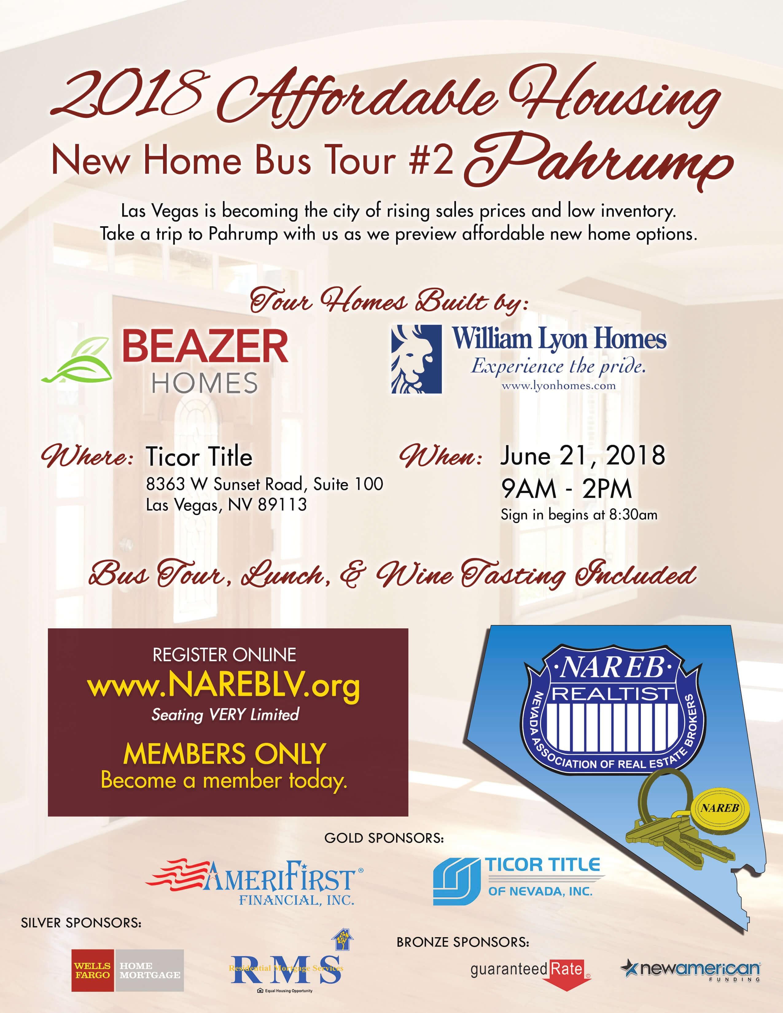 nareb affordable housing new home bus tour 2 pahrump at ticor