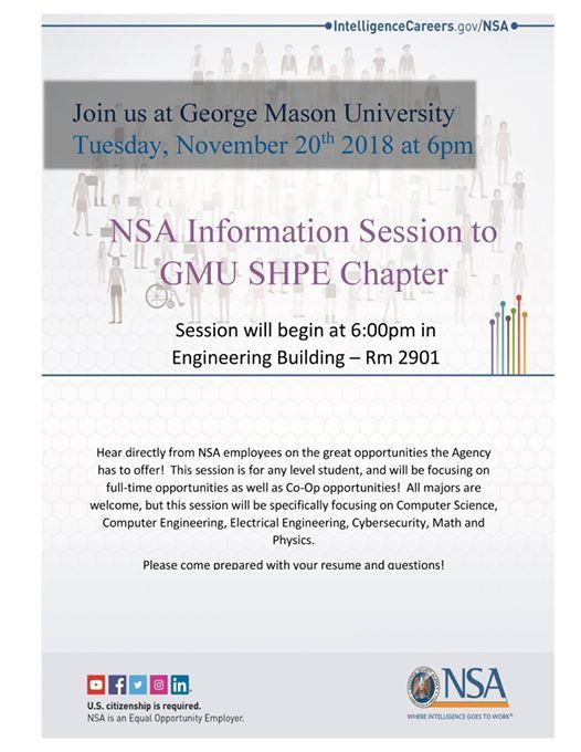 Nsa Informational At The Volgenau School Of Engineering At George