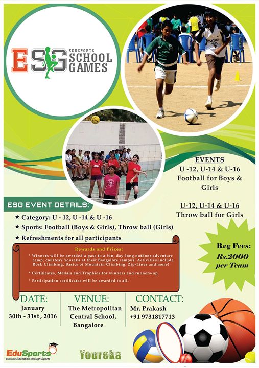 edusports inter-school tournament at metropolitan central