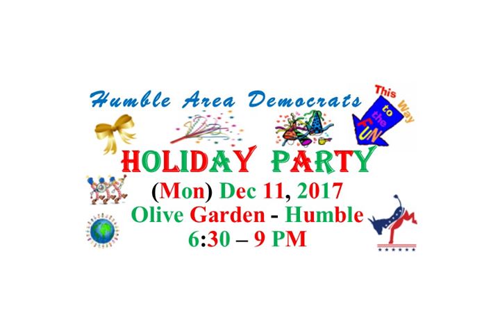 Humble Area Dems Holiday Celebration At Olive Garden Humble