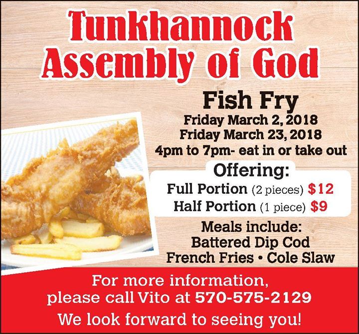 Fish Fry! at Tunkhannock Assembly of God, Tunkhannock
