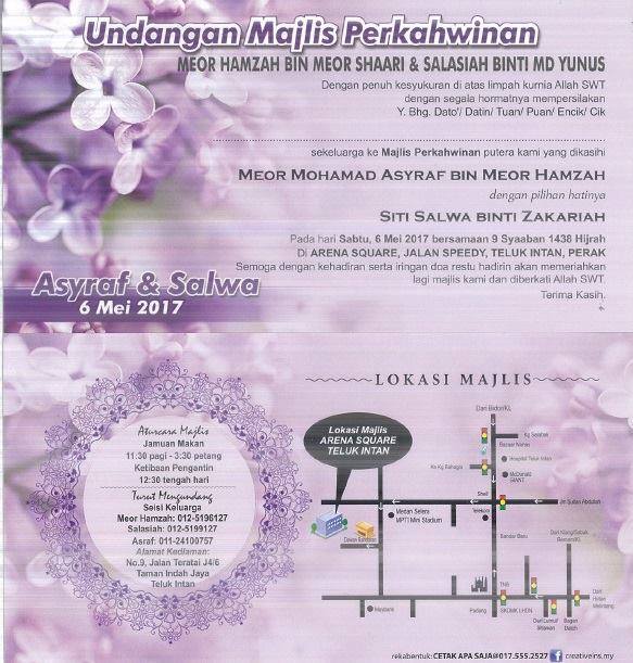 Majlis Resepsi Perkahwinan Meor Asyraf Dan Siti Salwa At