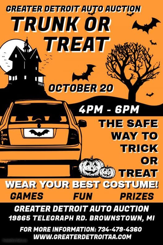 Greater Detroit Auto Auction >> Trunk Or Treat At Greater Detroit Auto Auction Michigan Greater Detroit Auto Auction >> Trunk Or Treat At Greater Detroit Auto Auction Michigan