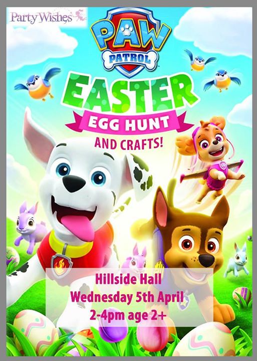 Paw Patrol Easter Egg Hunt at Hillside Village Hall, Hillside