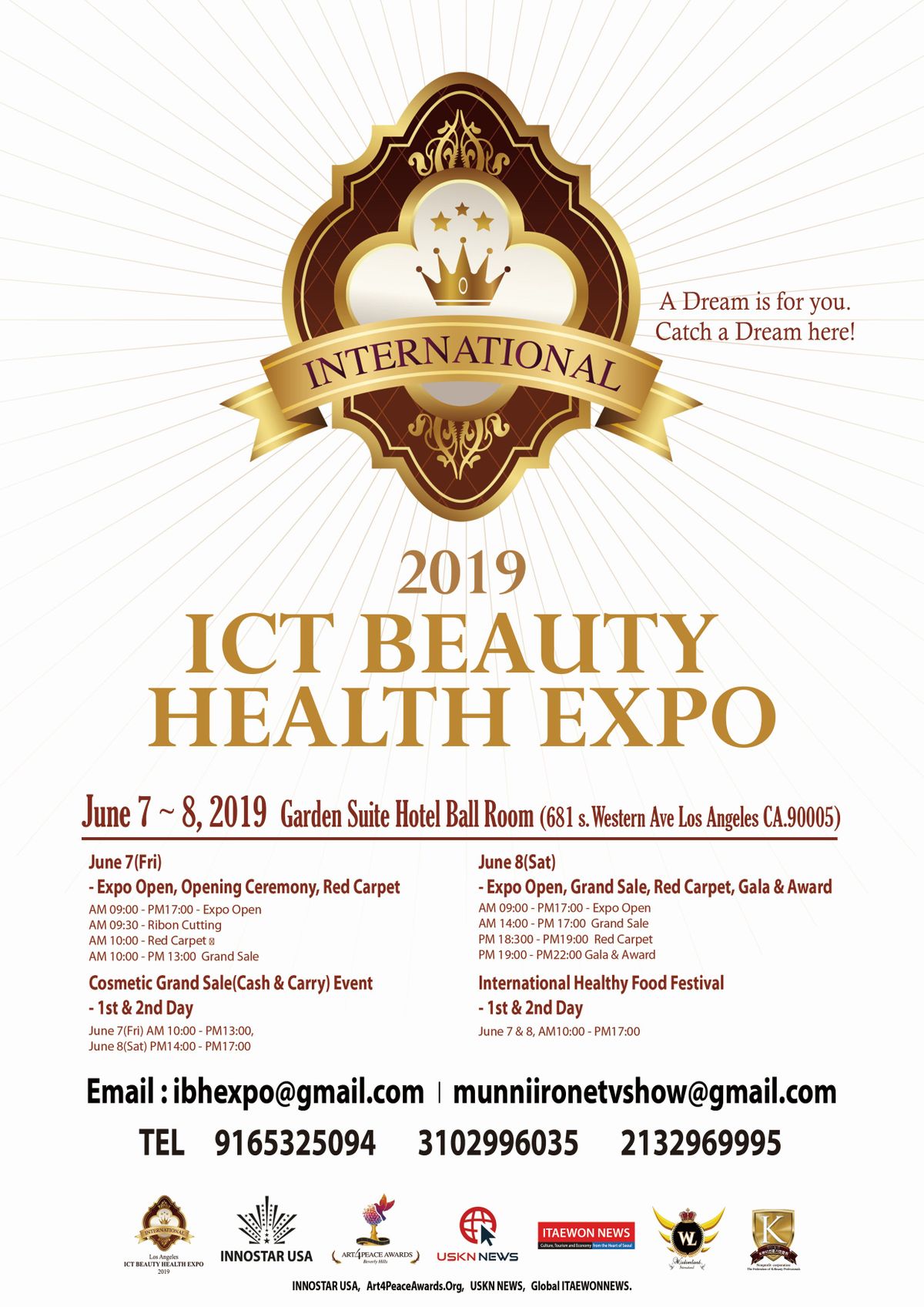 2019 ICT BEAUTY HEALTH EXPO at 가든스윗트 호텔, Los Angeles 2019 ICT BEAUTY HEALTH EXPO
