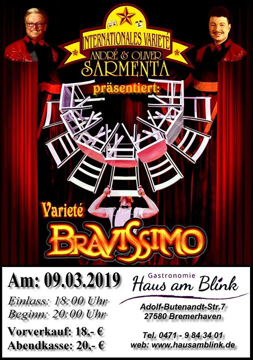 Variete Bravissimo At Gastronomie Am Blinkadolf Butenandt Strasse