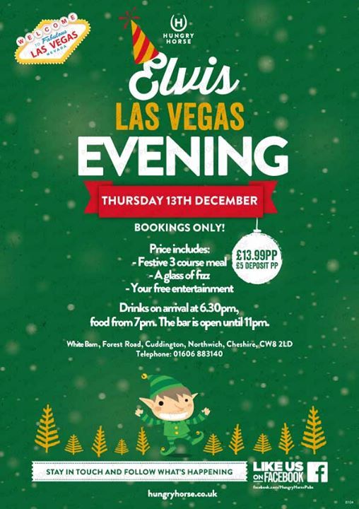 Elvis Festive Party Night At Hungry Horse The White Barn Northwich