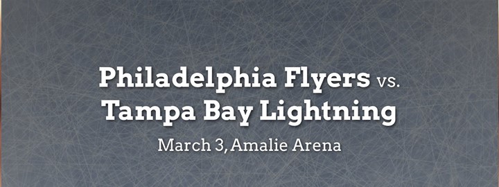 tampa bay lightning vs philadelphia flyers at amalie arena tampa philadelphia flyers fund raiser