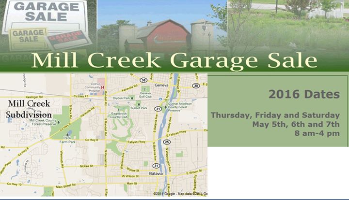 Mill Creek Annual Garage Sale Geneva Il At 0n656 Fieldstone Lane