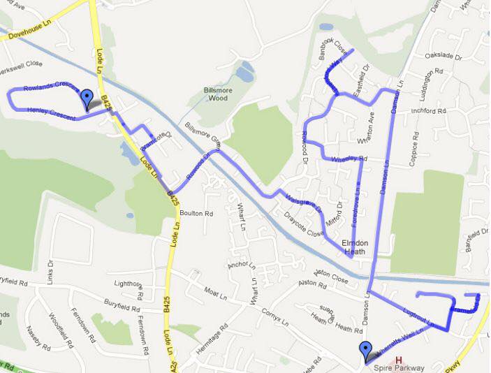 Solihull Santa Rowood Drive Area At Starting From Henley Crescent Solihull Santa Rowood Drive Area At Starting From Henley Crescent