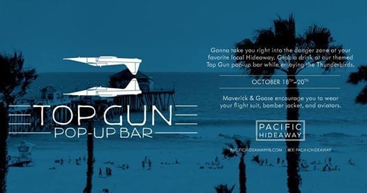 Top Gun Pop Up Bar At Pacific Hideaway California