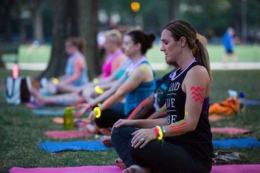 Image result for glow yoga on the mall photos