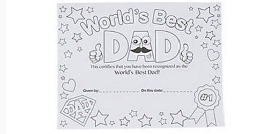 free best dad certificate at unicorn cupcake boutique scottsdale