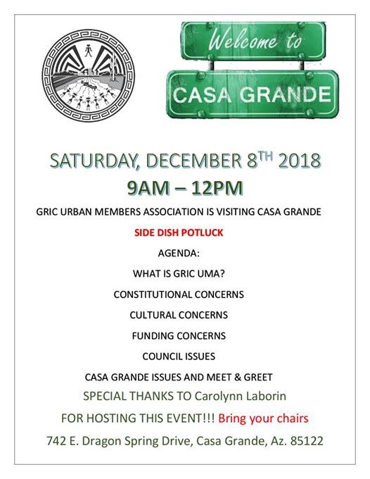 Uma Casa Grande Meeting At 742 E Dragon Spring Drive Casa Grande