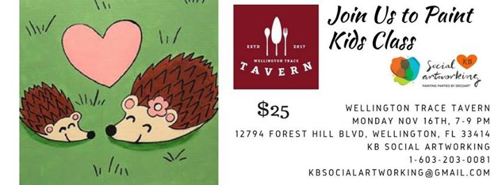 Kids Class Hedgehog Love At Wellington Trace Tavern Wellington