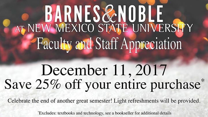 Faculty Staff Appreciation Day At Barnes Noble At Nmsu Las Cruces