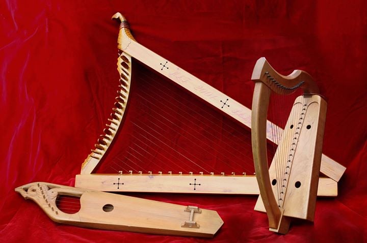 Wired Harp Lyre Psaltery At Pallotti Haus Freising Germany