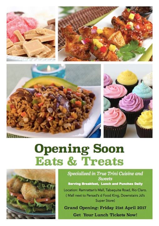 Eats Treats Grand Opening At Ramrattan Mall Tabaquite Rd Rio Claro