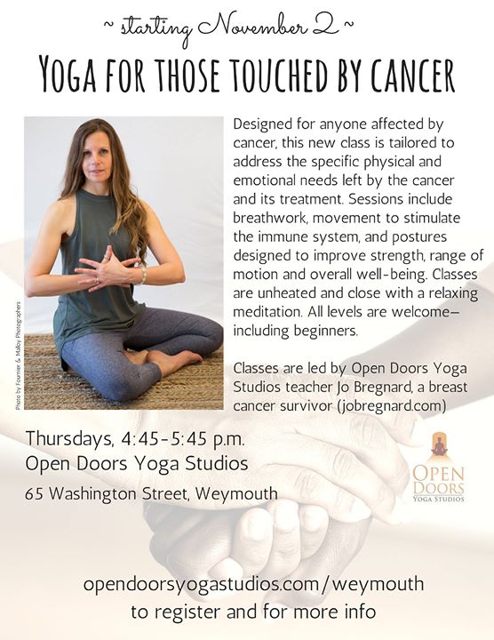 Yoga For Those Touched By Cancer At Open Doors Yoga Studios Weymouth