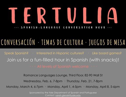 Tertulia Spanish Language Conversation Hour At Romance Languages