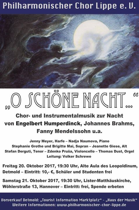 O Schone Nacht At Freitag Alte Aula Des Leopoldinum Detmold