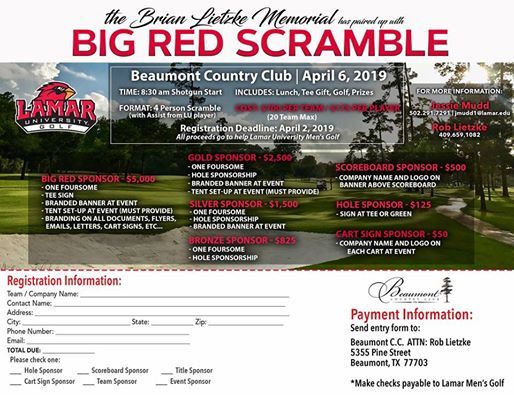 Big Red Scramble At Beaumont Country Club Beaumont