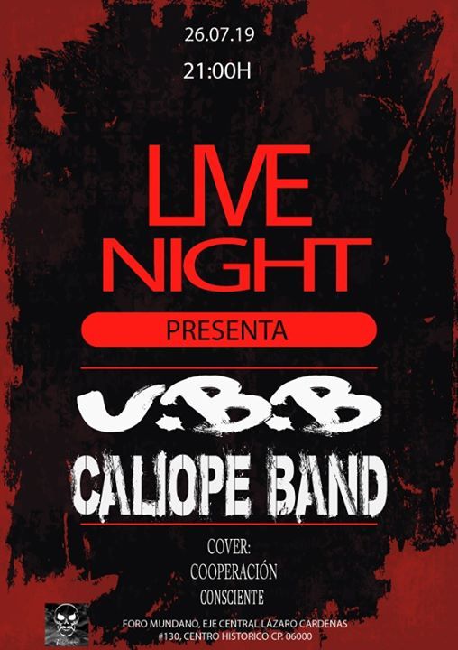 Live Night El Mundano Tlalpan 26 July To 27 July