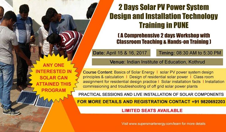 Solar Pv Power System Design Installation Training In Pune