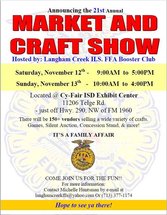 Langham Creek FFA Market & Craft Show at CyFair ISD Exhibit Center