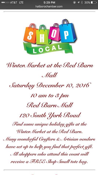 Winter Market At The Red Barn Mall Hatboro Montgomery County